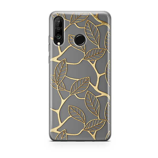 Gold-Leaf-Huawei-p30-lite-soft-case