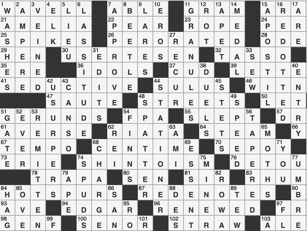 New York Times Crossword