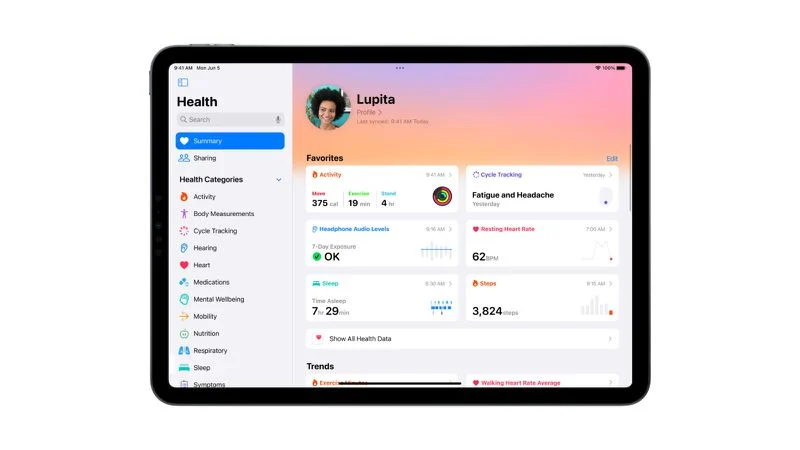 iPad Health App